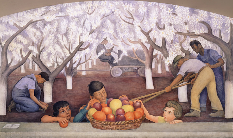  Still Life and Blossoming Almond Trees, 1931